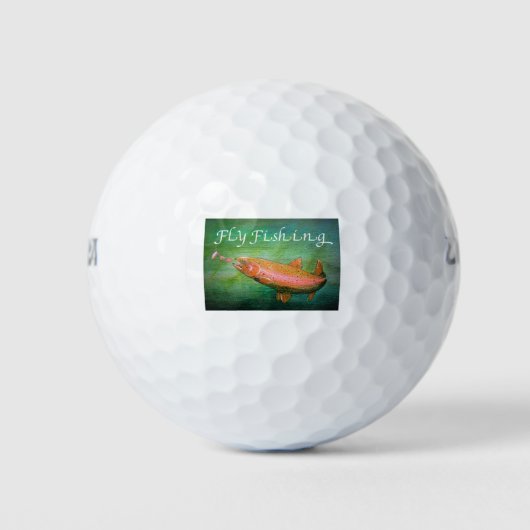 Fly Fishing Trout Salmon / Rainbow Trout Gift ゴルフボール (正面)