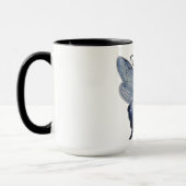 Fly Free – Blue Butterfly Art Design マグカップ (左)