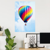 Fly Free My Hot Air Balloon! ポスター (ホームオフィス)