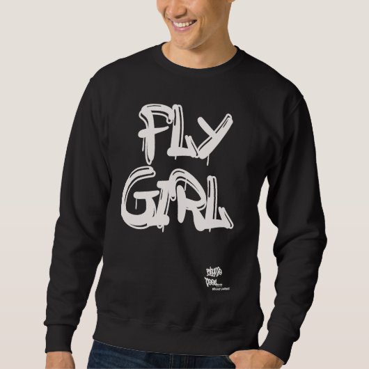 FLY GIRL OLD SCHOOL RAP HIP HOP Inspired Mom Siste スウェットシャツ (正面)