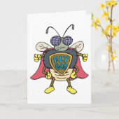 Fly God Superhero Fly Insect Character カード (黄色い花)
