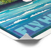 Fly Hawaiian Air Hawaii Vintage Poster ポスター (角)