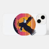 Fly High Soar Free - レトロイーグルサンセットグラフィック Case-Mate iPhoneケース (裏面 (横))