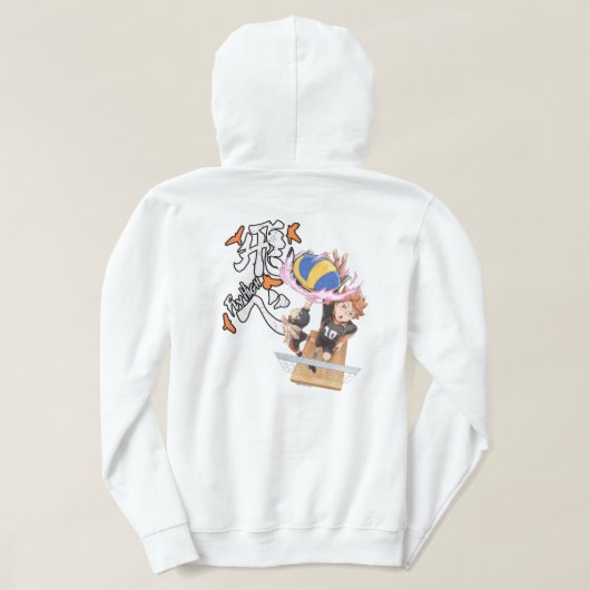 🏐Fly High Volleyball Tee & Hoodie – Crow Spirit🏐 パーカ (デザイン裏面)