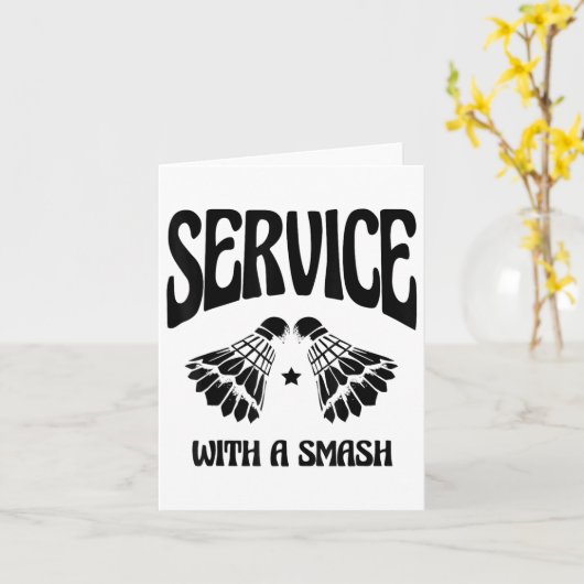 Fly High With Every Shuttle Badminton Player Shutt カード (黄色い花)