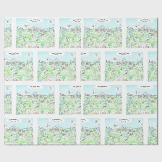 Fly Home遠くに Gift Wrap ラッピングペーパー (シーム)