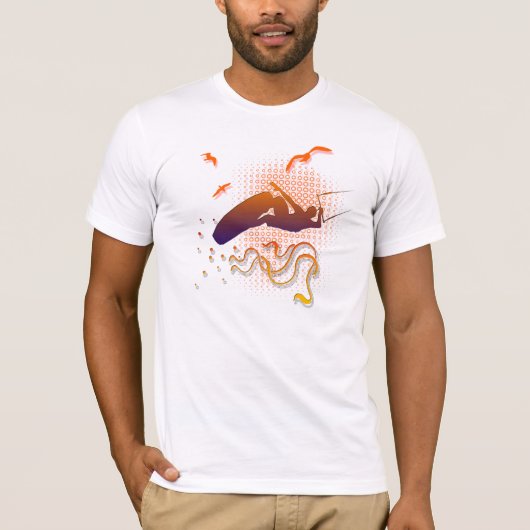Fly like the birds, kitesurf shirt tシャツ (正面)