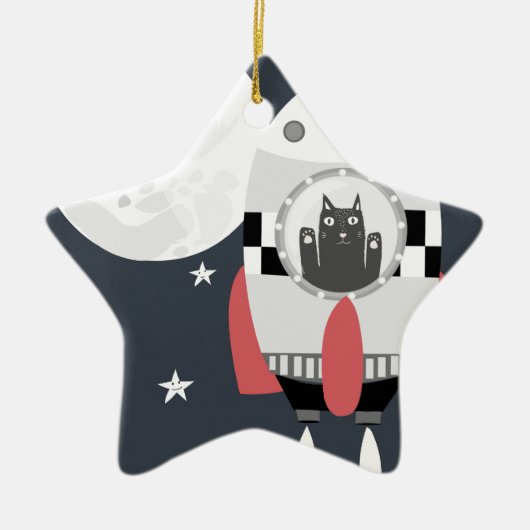 fly me to the moon セラミックオーナメント (正面)