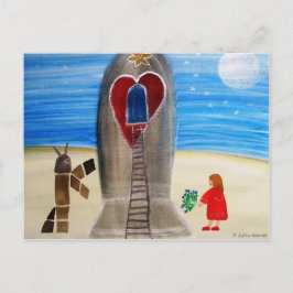 ...Fly Me to The Moon...art by Jutta Gabriel... ポストカード