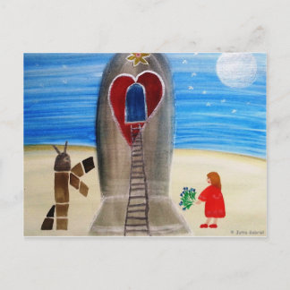 ...Fly Me to The Moon...art by Jutta Gabriel... ポストカード