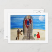 ...Fly Me to The Moon...art by Jutta Gabriel... ポストカード (正面/裏面)