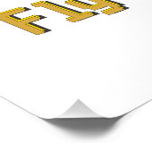 Fly Or Extinct Pixel Art Dinosaur Pilot Fighter Je ポスター (コーナー)