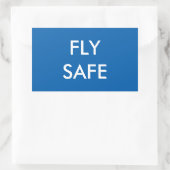FLY SAFEステッカー 長方形シール (バッグ)