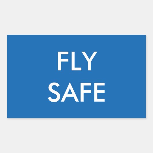 FLY SAFEステッカー 長方形シール (正面)