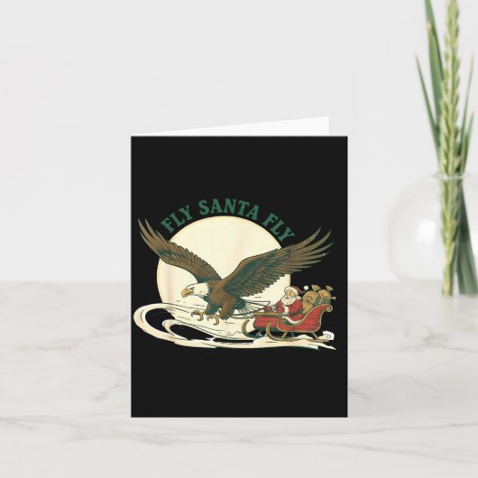 Fly Santa Fly Christmas, Santa Football  カード (正面)