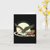 Fly Santa Fly Christmas, Santa Football  カード (黄色い花)