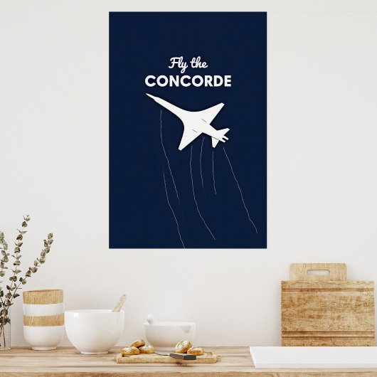 Fly the Concorde Conceptual Illustration Against ポスター (キッチン)