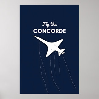 Fly the Concorde Conceptual Illustration Against ポスター