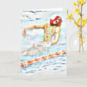 「FLY THROUGH LIFE」ノートカード(泳ぐ人用) カード (黄色い花)