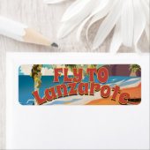 Fly to Lanzarote Vintage Poster ラベル (インサイチュ)