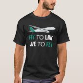 Fly to live live to fly tシャツ (正面)
