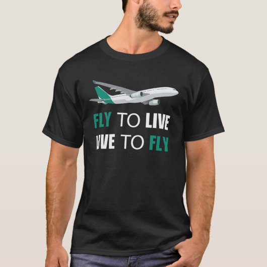 Fly to live live to fly tシャツ (正面)