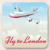 Fly To London飛行機 コースター (正面)