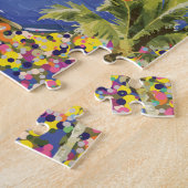 Fly To Tenerife Vintage旅行ポスター ジグソーパズル (側面)