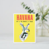 Fly to Travel to Cubaヴィンテージ旅行はがき ポストカード (スタンド正面)