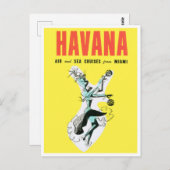Fly to Travel to Cubaヴィンテージ旅行はがき ポストカード (正面/裏面)