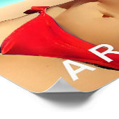 Fly TWA Trans World Airlines Stewardess Bikini Pin ポスター (角)