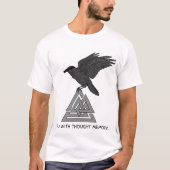 Fly with 考え &  Memory - Ravens & Valknut Tシャツ (正面)