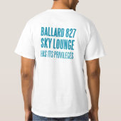 Fly With Me来 — Ballard Elks Sky Lounge! Tシャツ (裏面)