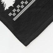 Fly You Fools Wizard Santa Sleigh Reindeer Ugly Ch フリースブランケット (角)