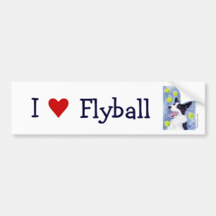 Flyballのボーダーコリーのバンパーステッカー バンパーステッカー