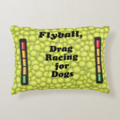 Flyballは犬のために競争するドラッグです! アクセントクッション (正面)
