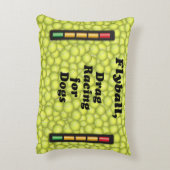 Flyballは犬のために競争するドラッグです! アクセントクッション (裏面(縦))