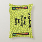 Flyballは犬のために競争するドラッグです! アクセントクッション (正面(垂直))