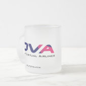 FlyDVA -手紙のグラフィックだけ フロストグラスマグカップ (正面左)