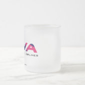 FlyDVA -手紙のグラフィックだけ フロストグラスマグカップ (中央)