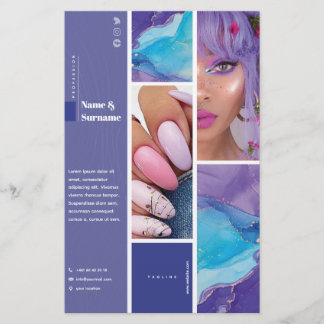 Flyer 14 cm x 21,6 cm Beauté & Nail art チラシ