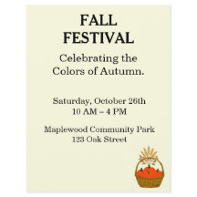 Flyer minimaliste pour le festival d'automne