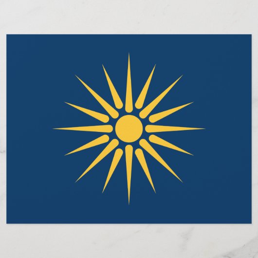 Flyer with Flag of Macedonia, Greece チラシ (裏面)