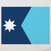 Flyer with Flag of Minnesota, USA チラシ (裏面)