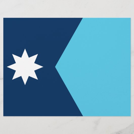 Flyer with Flag of Minnesota, USA チラシ (裏面)