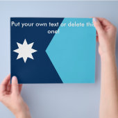 Flyer with Flag of Minnesota, USA チラシ (手)