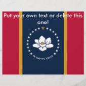 Flyer with Flag of Mississippi State, USA チラシ (正面)