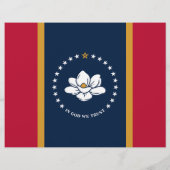 Flyer with Flag of Mississippi State, USA チラシ (裏面)