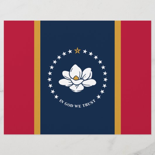 Flyer with Flag of Mississippi State, USA チラシ (裏面)