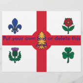 Flyer with Flag of Montreal, Canada チラシ (正面)